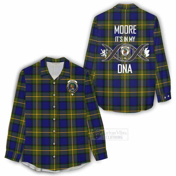 Moore Tartan Women's Casual Shirt with Family Crest DNA In Me Style - Tartan Vibes Clothing