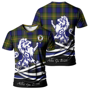 Moore Tartan T-Shirt with Alba Gu Brath Regal Lion Emblem - Tartan Vibes Clothing