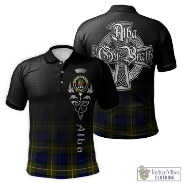 Moore Tartan Polo Shirt Featuring Alba Gu Brath Family Crest Celtic Inspired