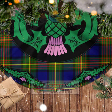 Moore Tartan Christmas Tree Skirt Scottish Thistle Style - Tartan Vibes Clothing