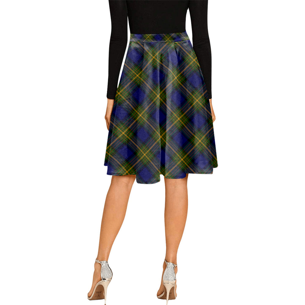 Moore Tartan Melete Pleated Midi Skirt Cross Style - Tartan Vibes Clothing