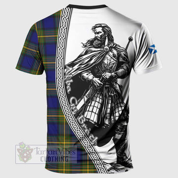 Moore Tartan Clan Crest T-Shirt with Highlander Warrior Celtic Style - Tartan Vibes Clothing