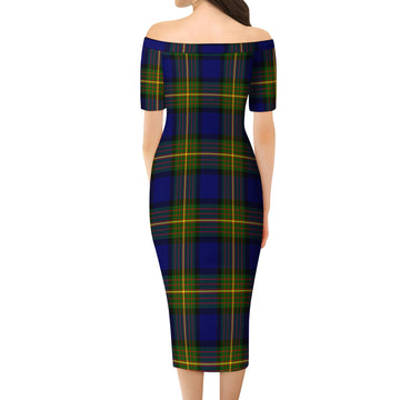 Moore Tartan Off Shoulder Lady Dress - Tartan Vibes Clothing