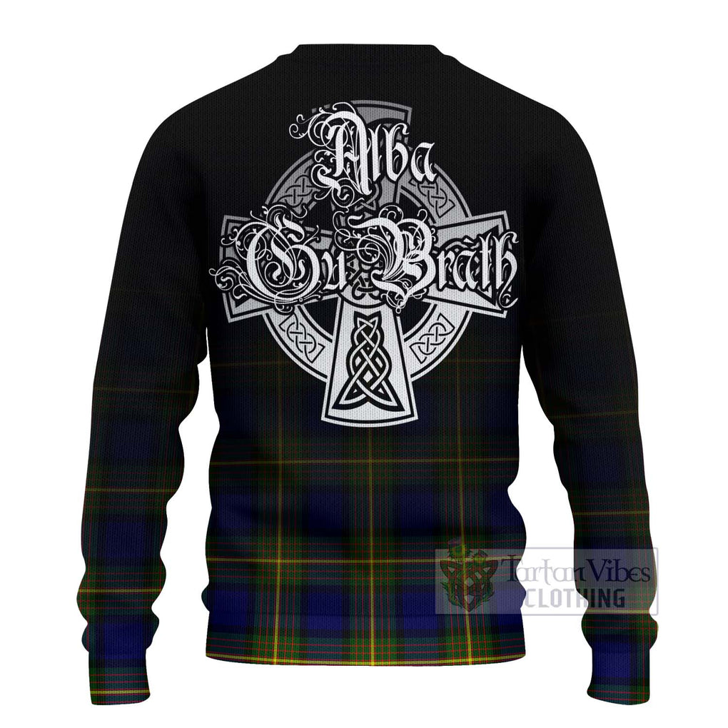 Moore Tartan Ugly Sweater Featuring Alba Gu Brath Family Crest Celtic Inspired - Tartan Vibes Clothing