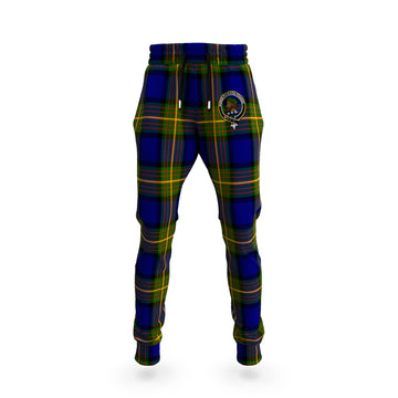 Moore Tartan Joggers Pants with Family Crest
