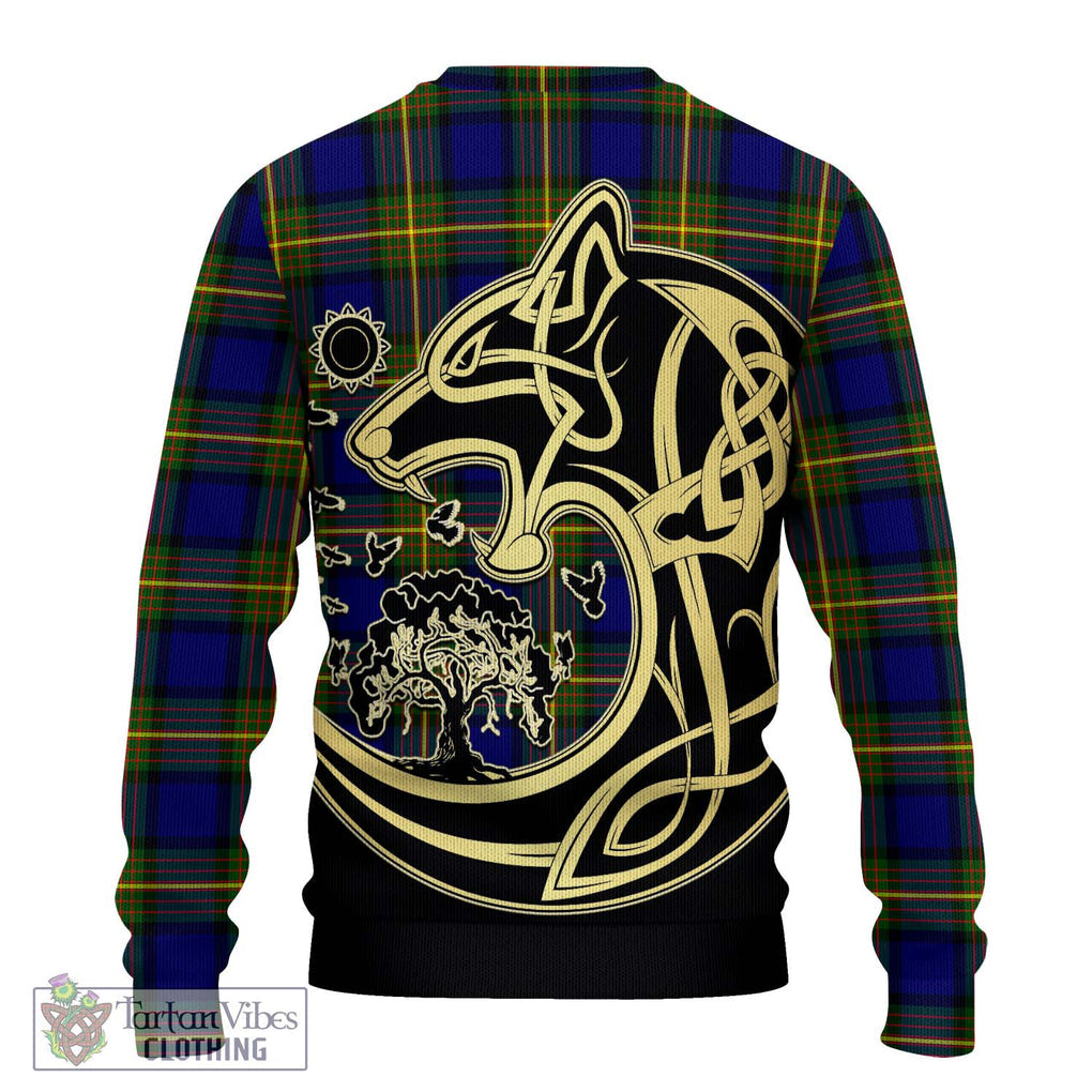 Moore Tartan Ugly Sweater with Family Crest Celtic Wolf Style - Tartan Vibes Clothing