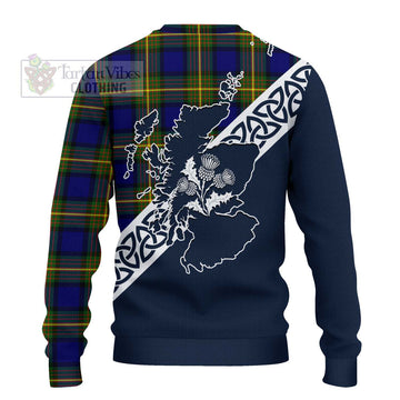 Moore Tartan Ugly Sweater Featuring Thistle and Scotland Map - Tartan Vibes Clothing