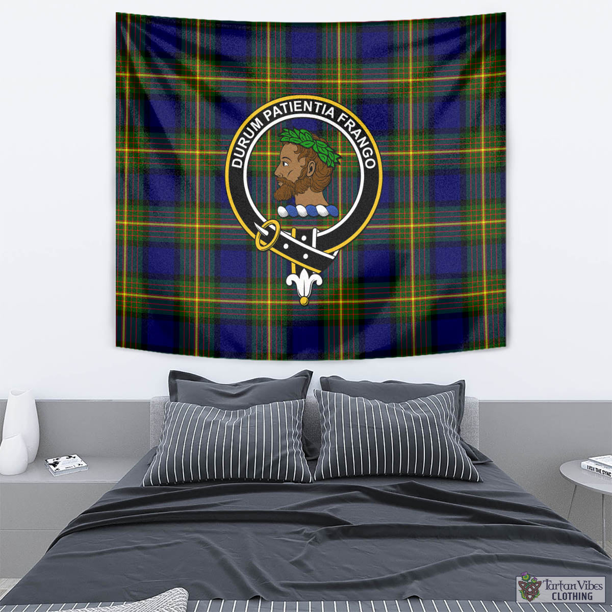 Moore Tartan Tapestry Wall Hanging and Home Decor for Room with Family Crest - Tartan Vibes Clothing