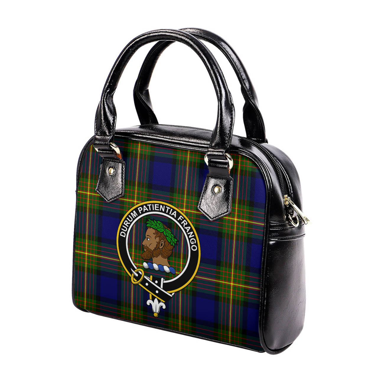 Moore Tartan Shoulder Handbags with Family Crest - Tartan Vibes Clothing