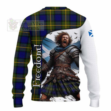 Tartan Vibes Clothing Moore Crest Tartan Knitted Sweater Inspired by the Freedom of Scottish Warrior