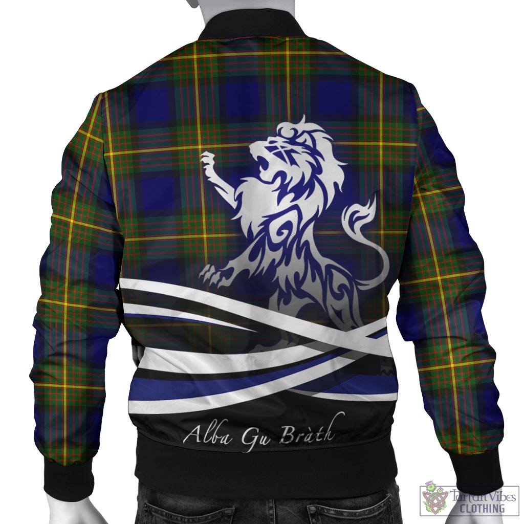Moore Tartan Bomber Jacket with Alba Gu Brath Regal Lion Emblem - Tartan Vibes Clothing