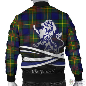 Moore Tartan Bomber Jacket with Alba Gu Brath Regal Lion Emblem - Tartan Vibes Clothing