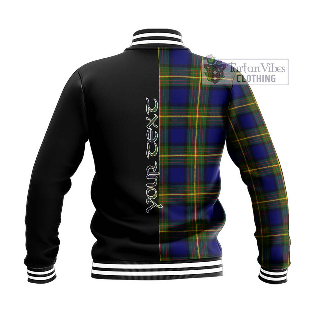 Moore Tartan Baseball Jacket with Family Crest and Half Of Me Style - Tartan Vibes Clothing