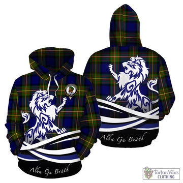 Moore Tartan Hoodie with Alba Gu Brath Regal Lion Emblem - Tartan Vibes Clothing