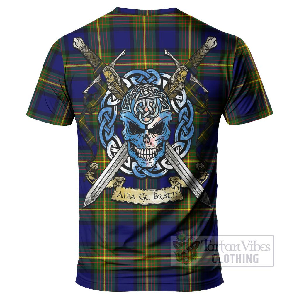 Moore Tartan T-Shirt with Family Crest Celtic Skull Style - Tartan Vibes Clothing