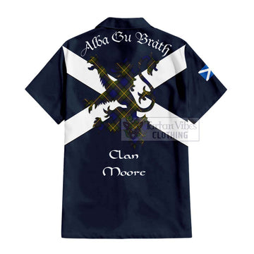 Moore Tartan Lion Rampant Hawaiian Shirt Proudly Display Your Heritage with Alba Gu Brath and Clan Name - Tartan Vibes Clothing