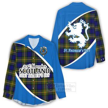 Moore Family Crest Tartan Women's Casual Shirt Celebrate Saint Andrew's Day in Style - Tartan Vibes Clothing