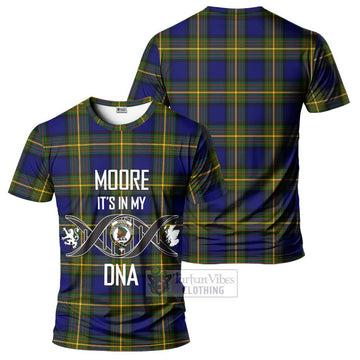 Moore Tartan T-Shirt with Family Crest DNA In Me Style - Tartan Vibes Clothing