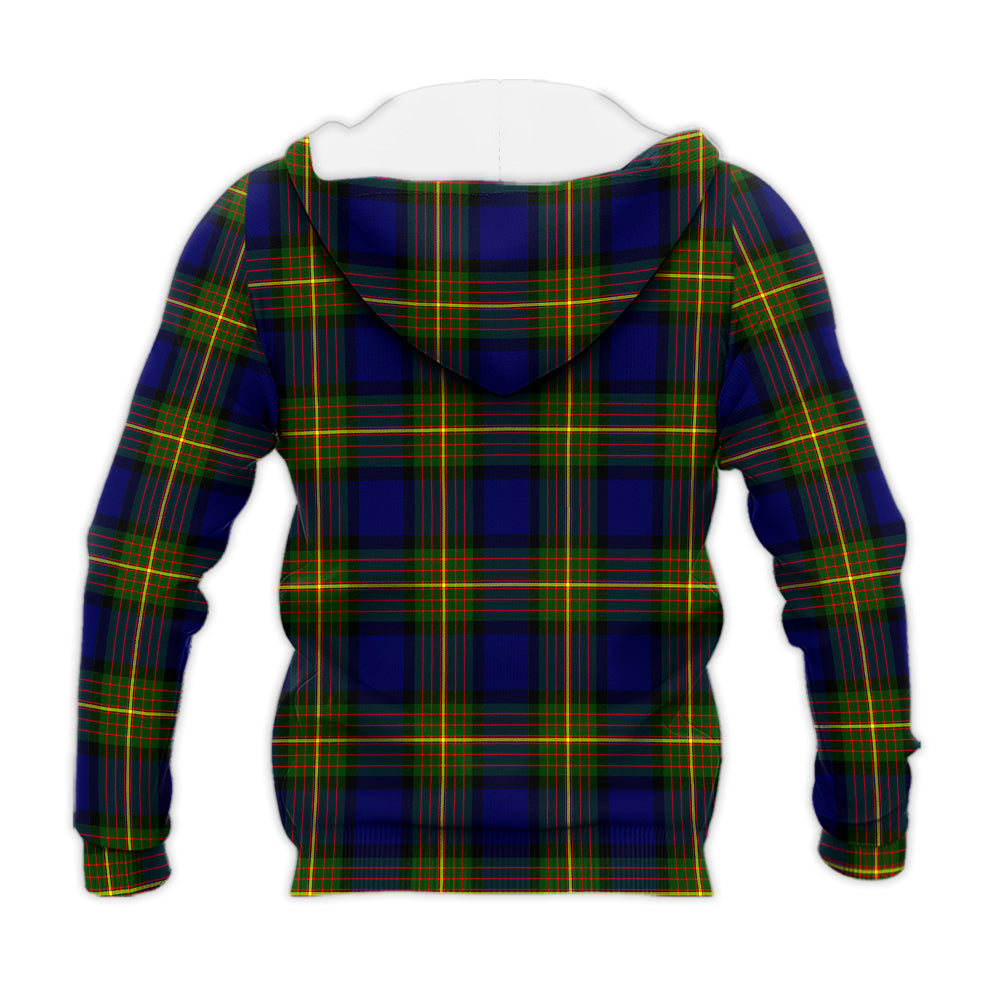 Moore Tartan Knitted Hoodie with Family Crest - Tartan Vibes Clothing