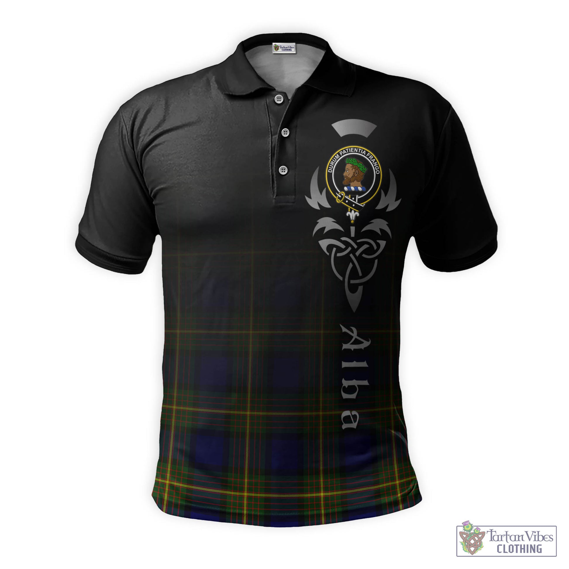 Moore Tartan Polo Shirt Featuring Alba Gu Brath Family Crest Celtic Inspired - Tartan Vibes Clothing