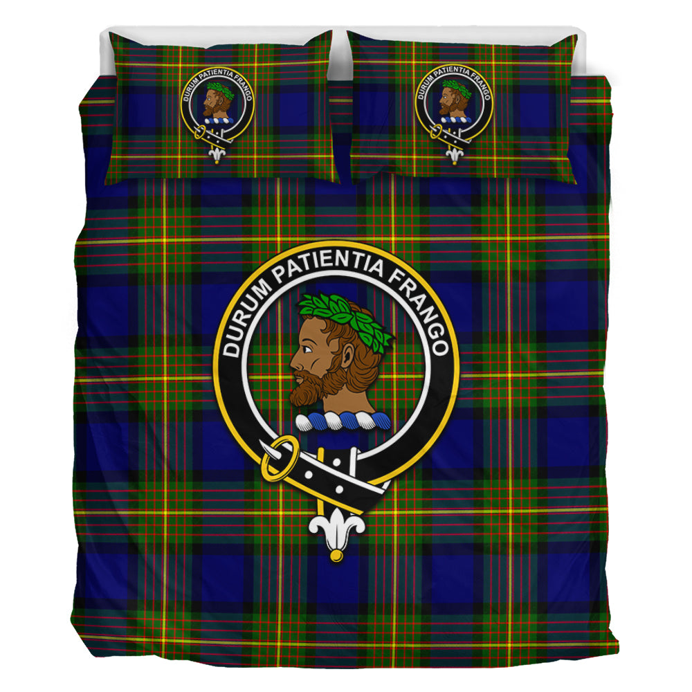 Moore Tartan Bedding Set with Family Crest - Tartan Vibes Clothing
