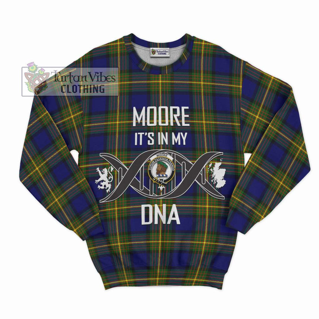 Moore Tartan Sweatshirt with Family Crest DNA In Me Style - Tartan Vibes Clothing
