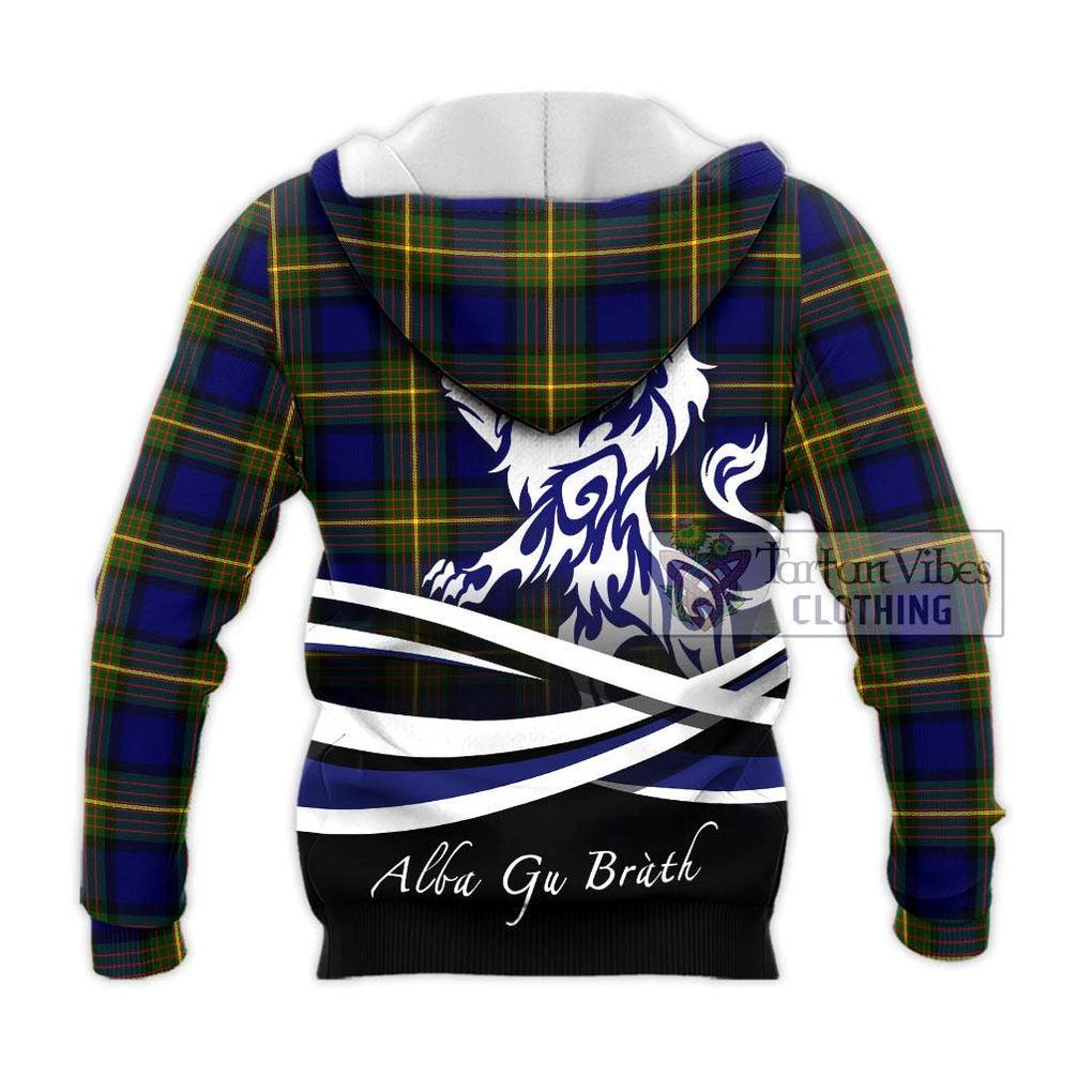 Moore Tartan Knitted Hoodie with Alba Gu Brath Regal Lion Emblem - Tartan Vibes Clothing