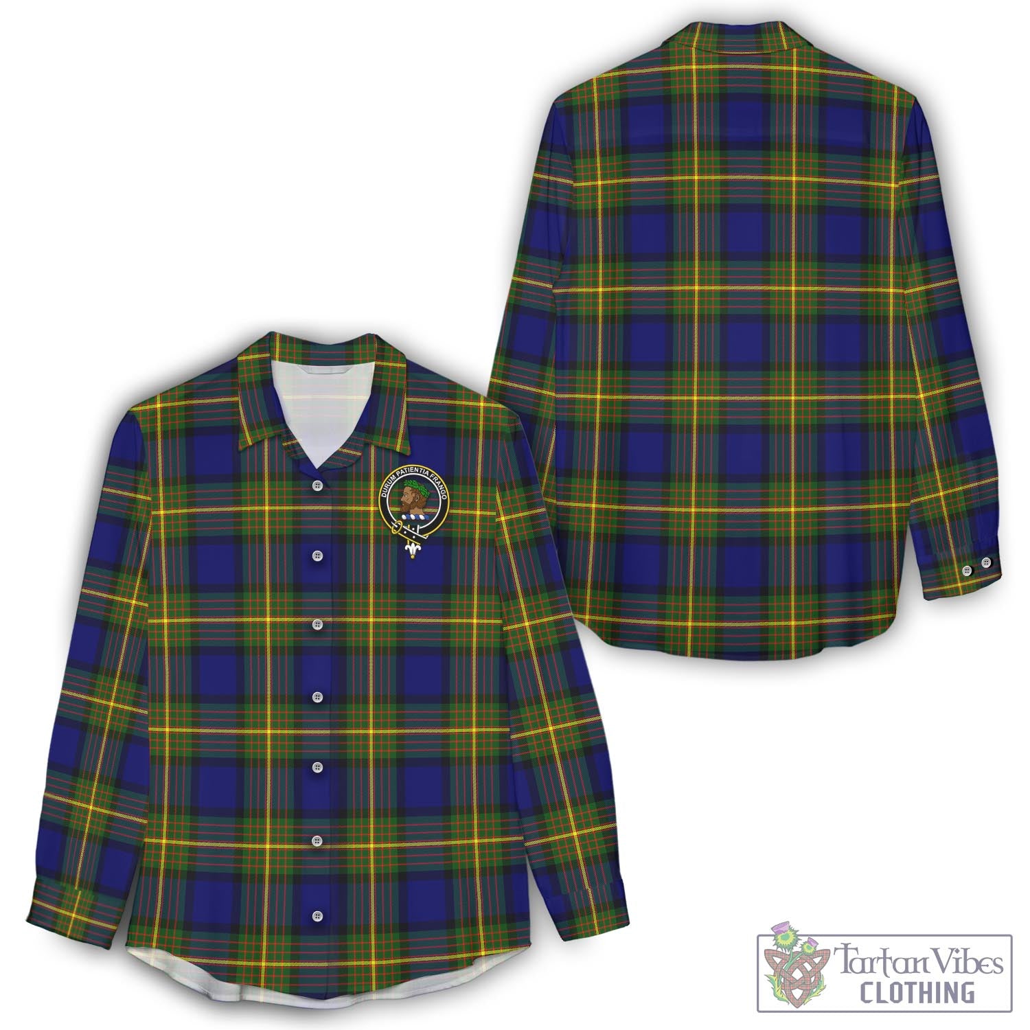 Moore Tartan Women's Casual Shirt with Family Crest - Tartan Vibes Clothing