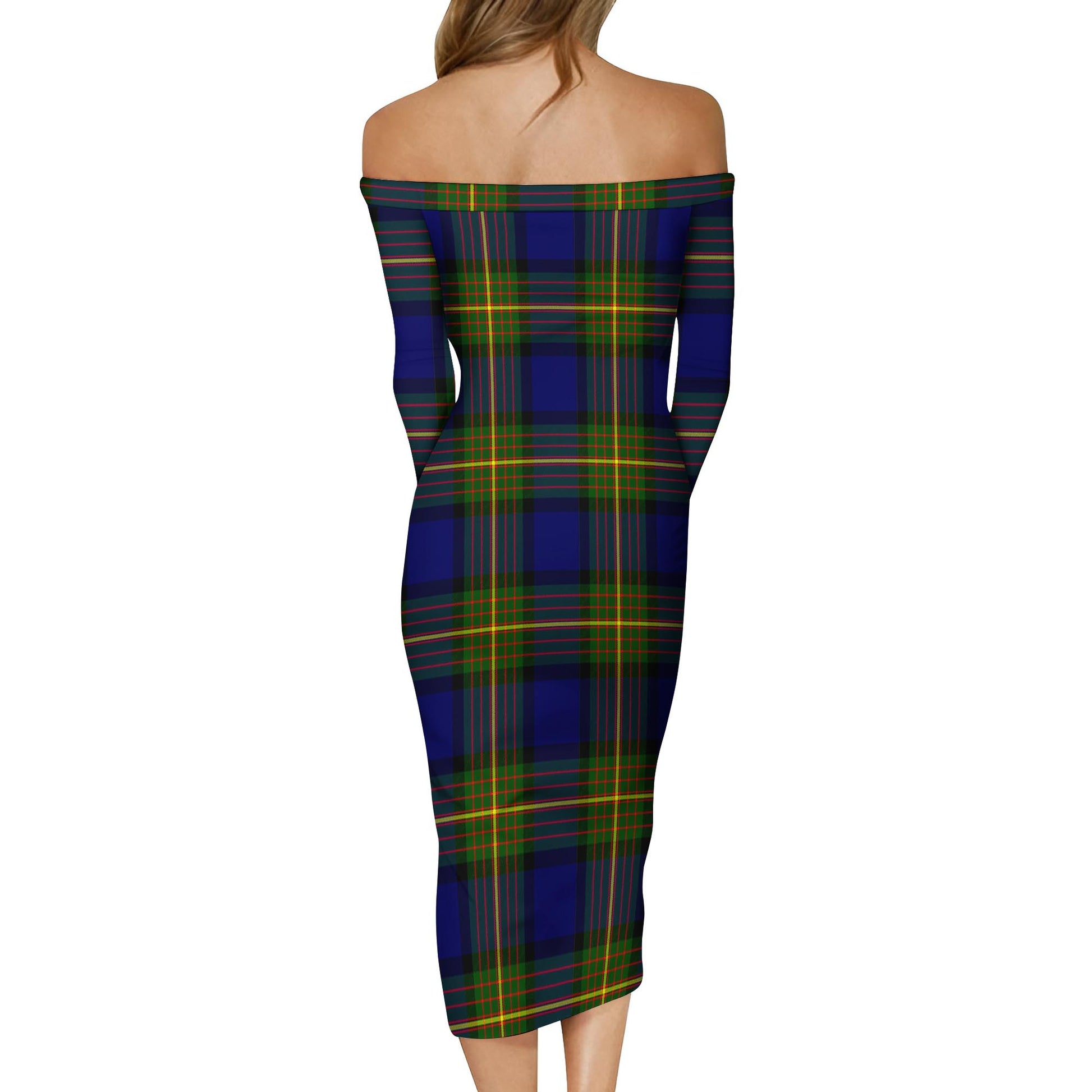 Moore Tartan Off Shoulder Lady Dress - Tartan Vibes Clothing