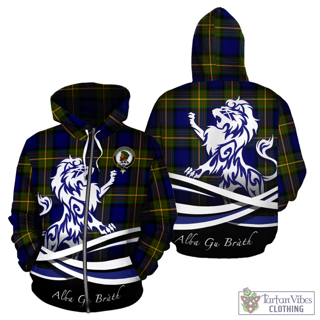 Moore Tartan Hoodie with Alba Gu Brath Regal Lion Emblem - Tartan Vibes Clothing