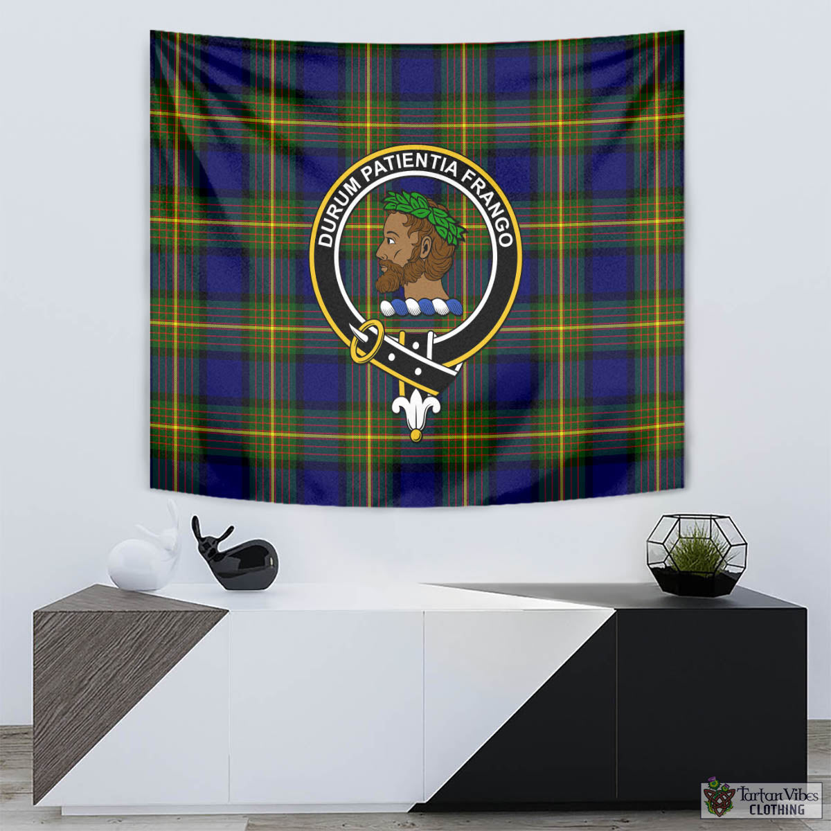 Moore Tartan Tapestry Wall Hanging and Home Decor for Room with Family Crest - Tartan Vibes Clothing