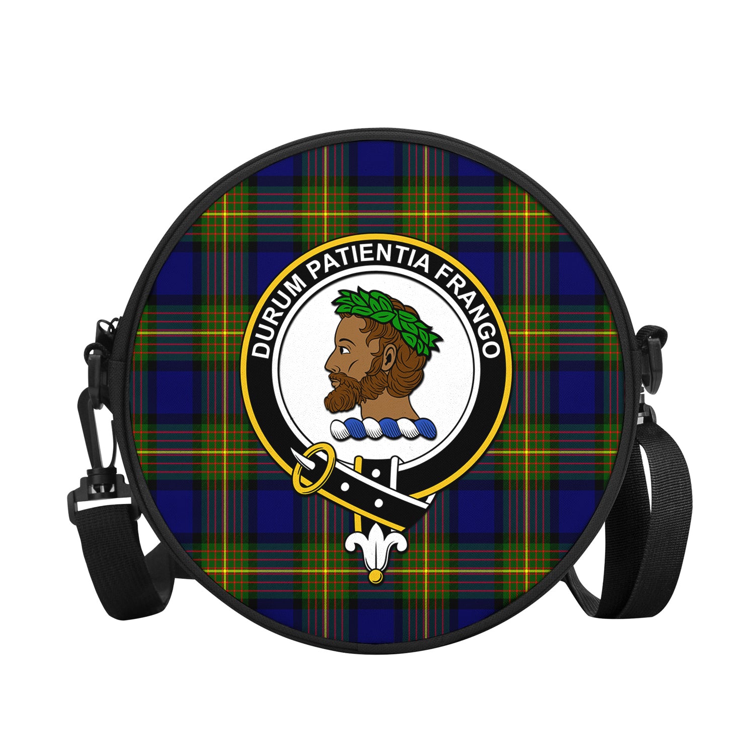Moore Tartan Round Satchel Bags with Family Crest - Tartan Vibes Clothing