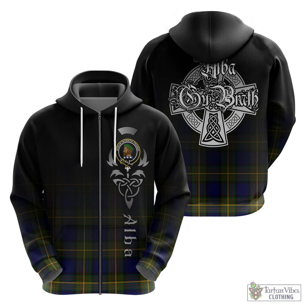 Moore Tartan Hoodie Featuring Alba Gu Brath Family Crest Celtic Inspired - Tartan Vibes Clothing
