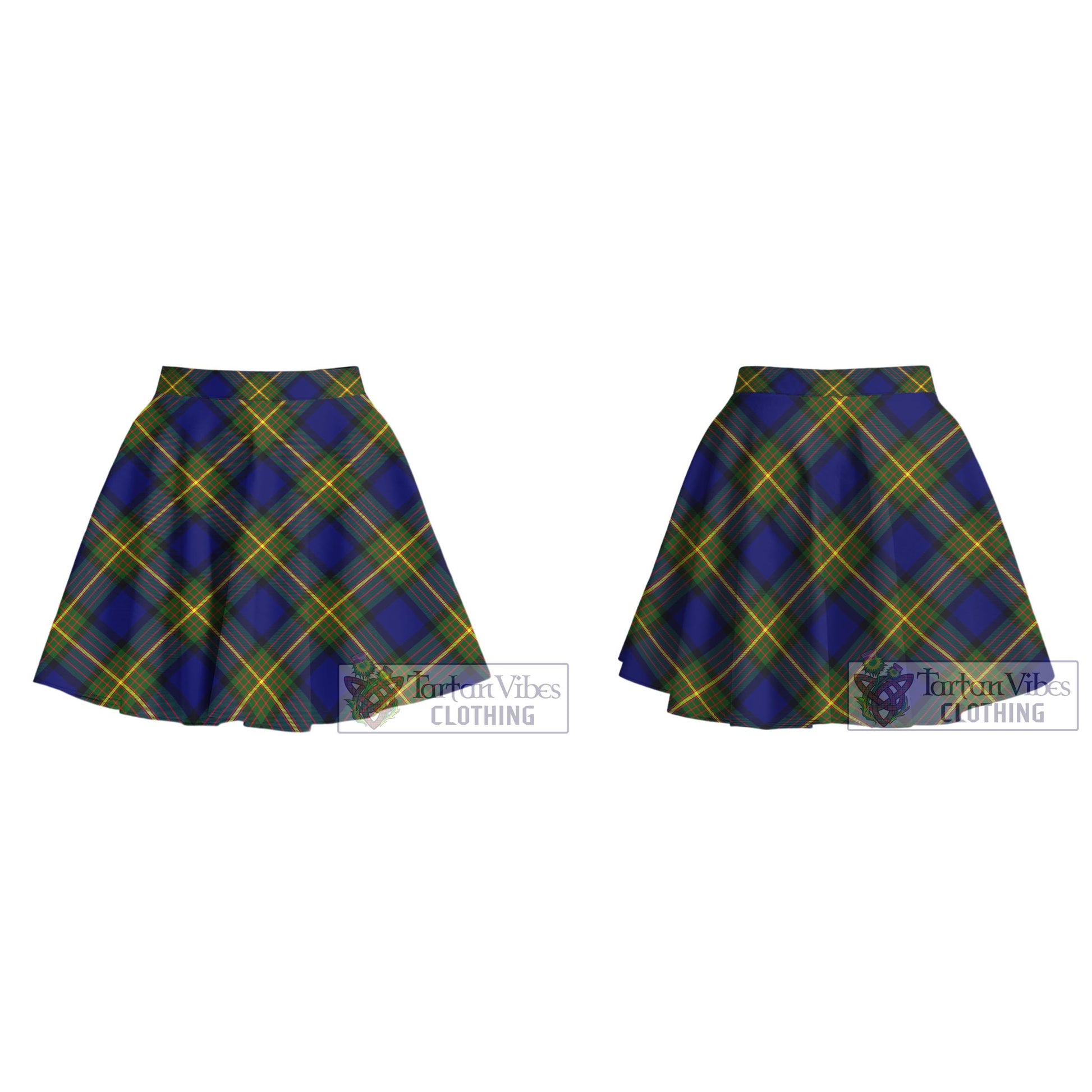Moore Tartan Women's Plated Mini Skirt Cross Style - Tartan Vibes Clothing