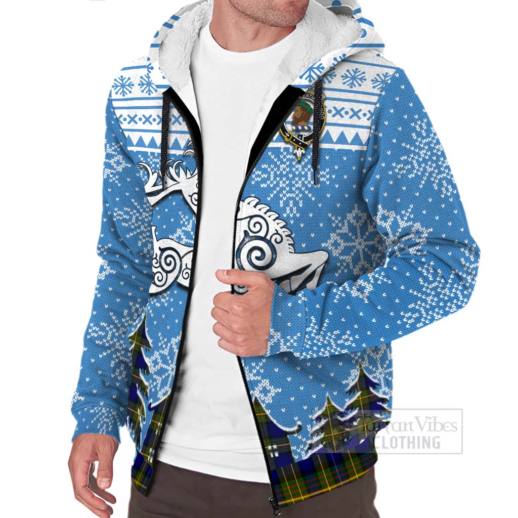 Moore Clan Christmas Sherpa Hoodie Celtic Reindeer Style Unisex - Tartan Vibes Clothing