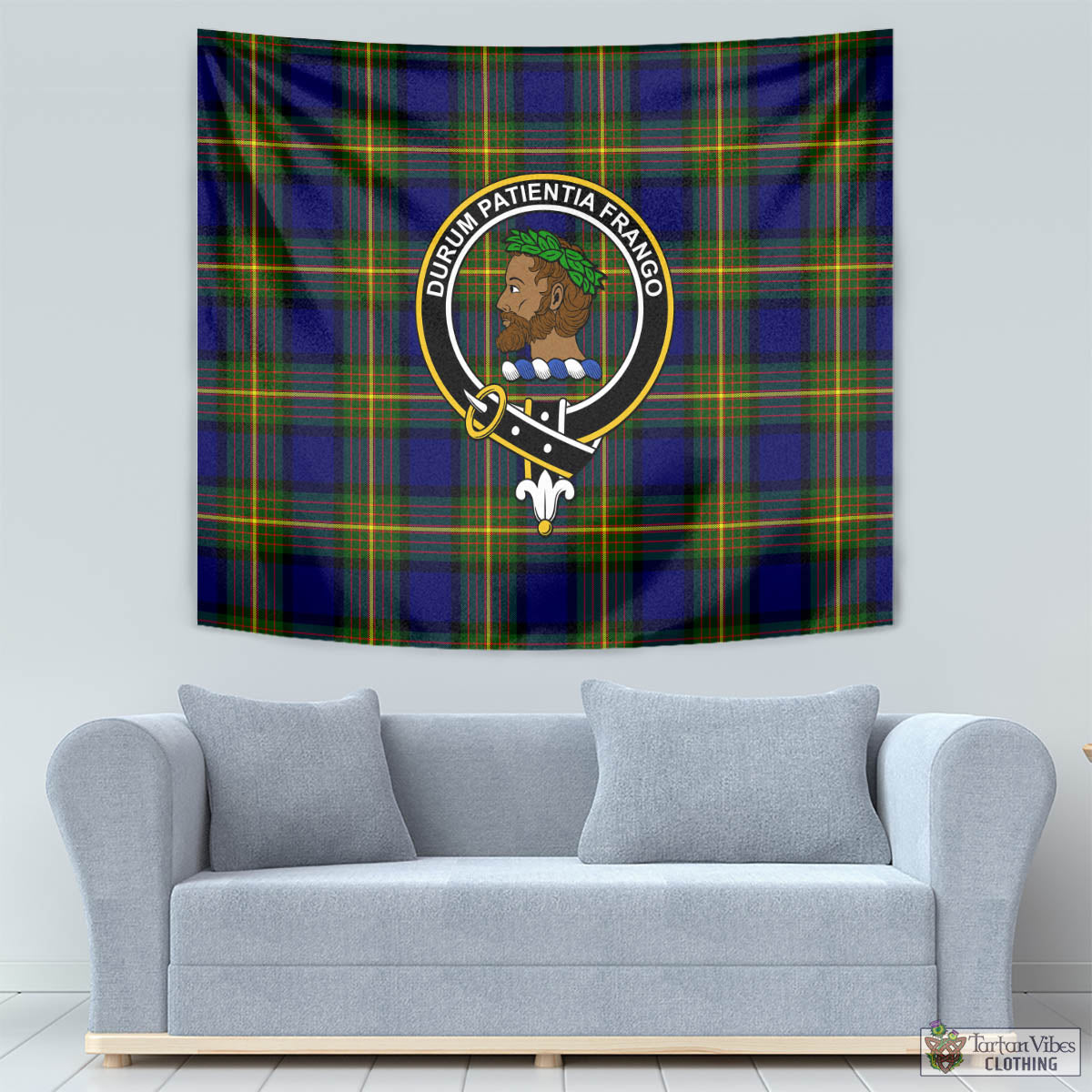 Moore Tartan Tapestry Wall Hanging and Home Decor for Room with Family Crest - Tartan Vibes Clothing