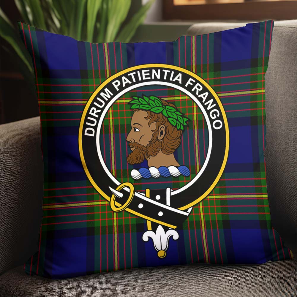 Moore Tartan Pillow Cover with Family Crest - Tartan Vibes Clothing
