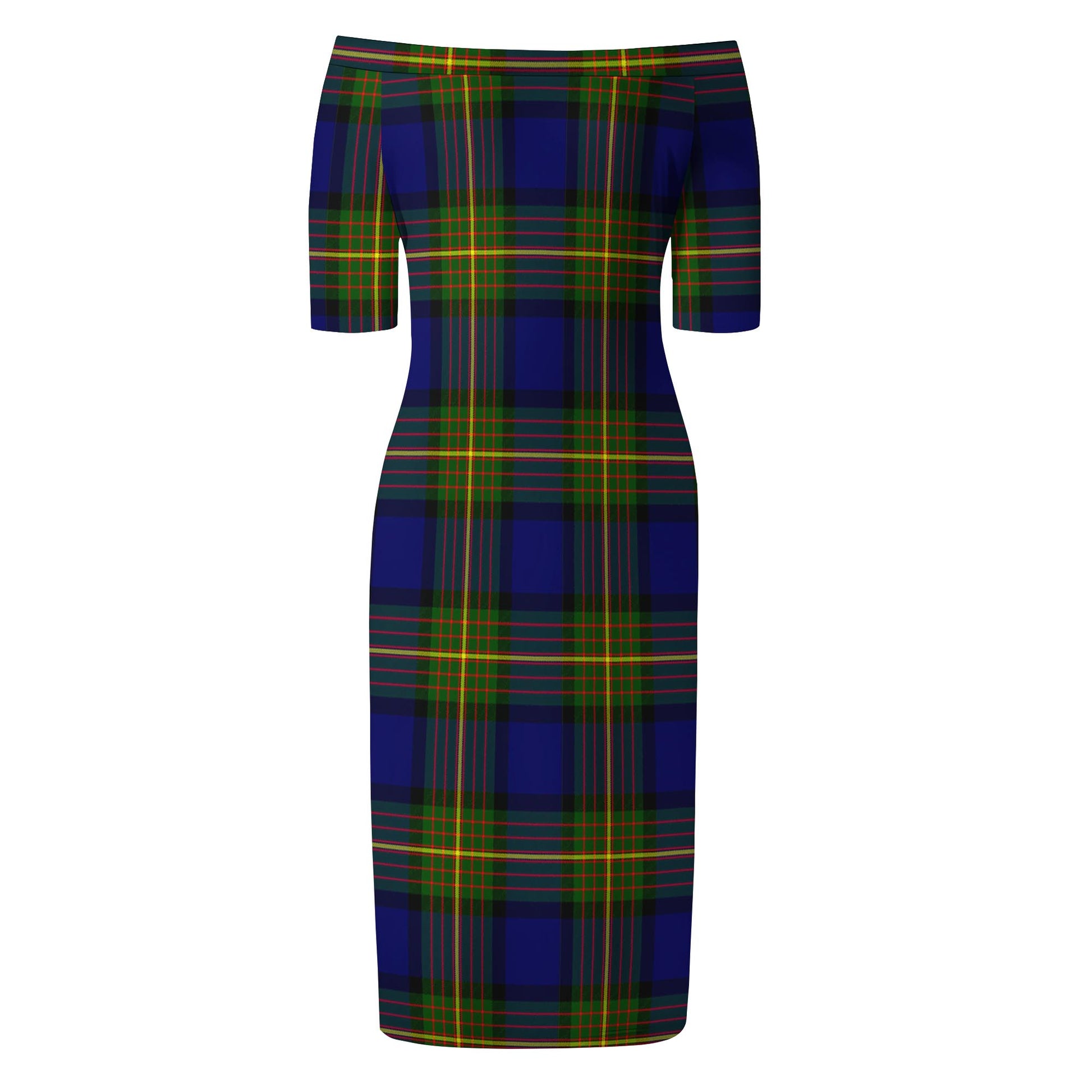 Moore Tartan Off Shoulder Lady Dress - Tartan Vibes Clothing