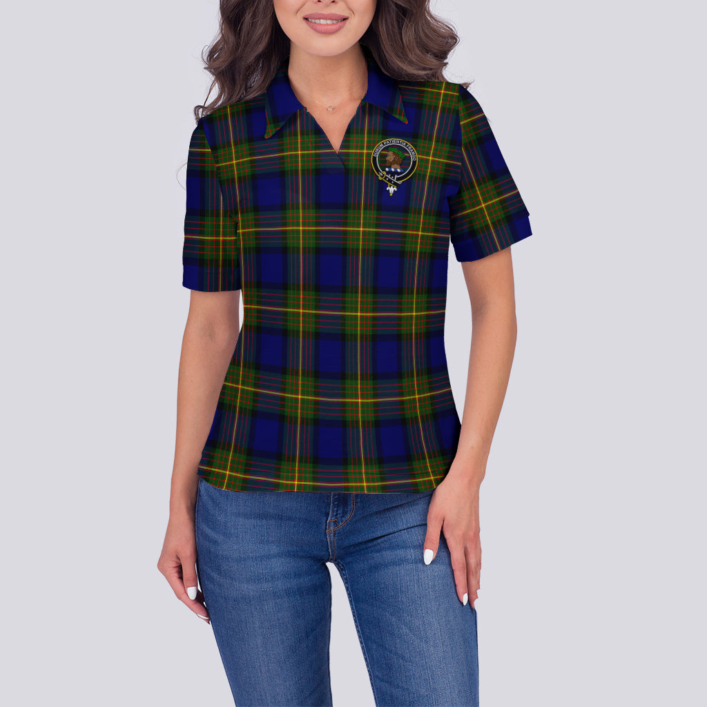 moore-tartan-polo-shirt-with-family-crest-for-women