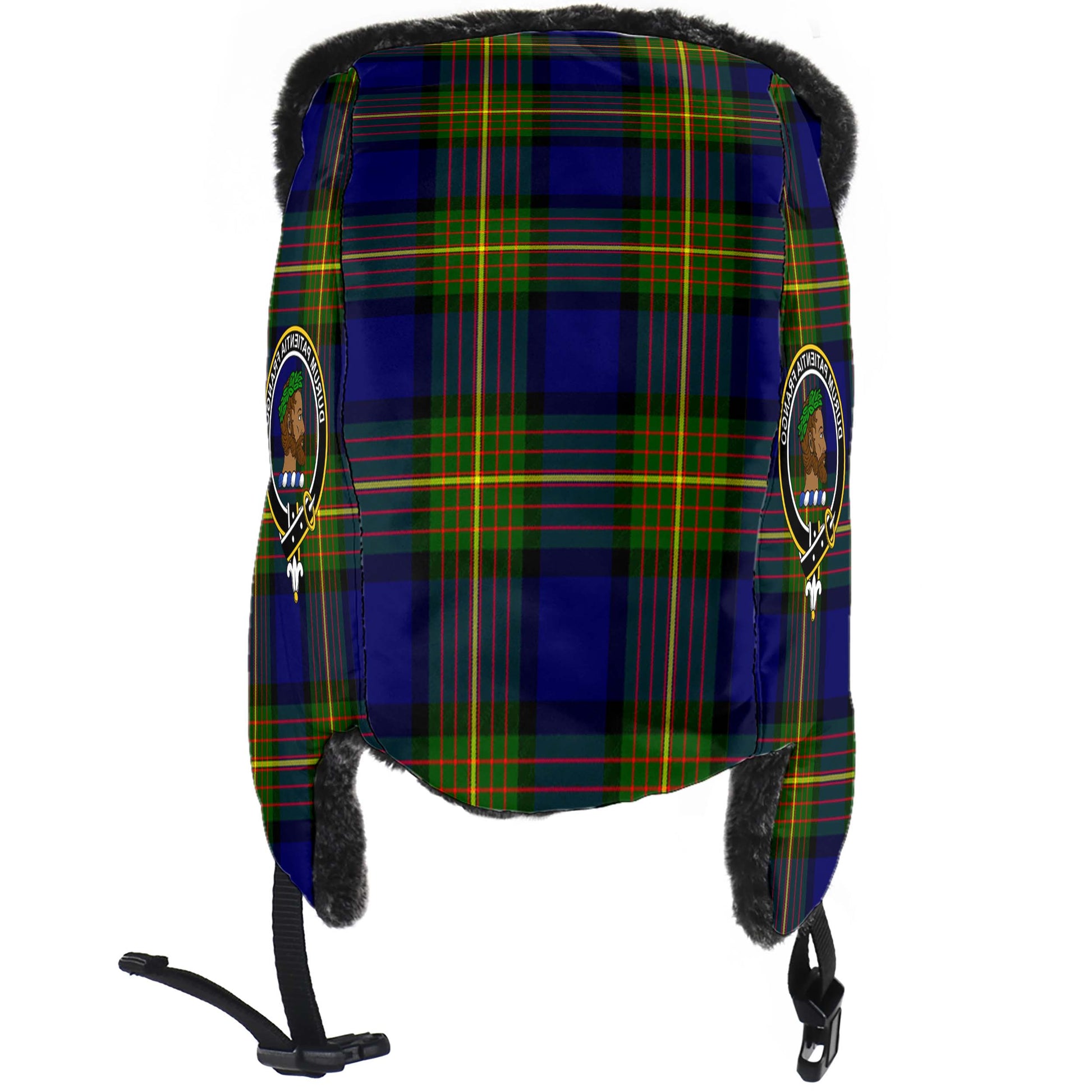 Moore Tartan Winter Trapper Hat with Family Crest - Tartan Vibes Clothing