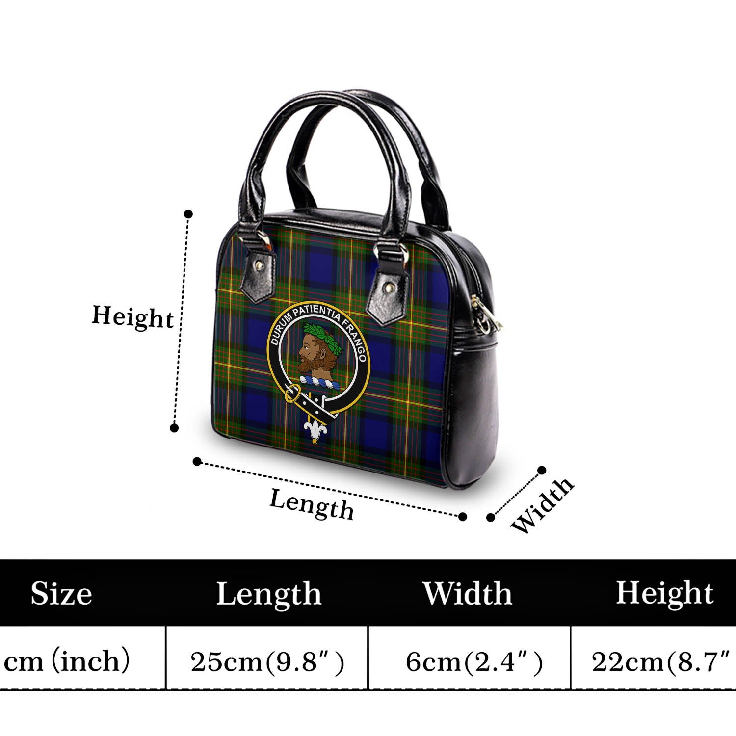 Moore Tartan Shoulder Handbags with Family Crest - Tartan Vibes Clothing