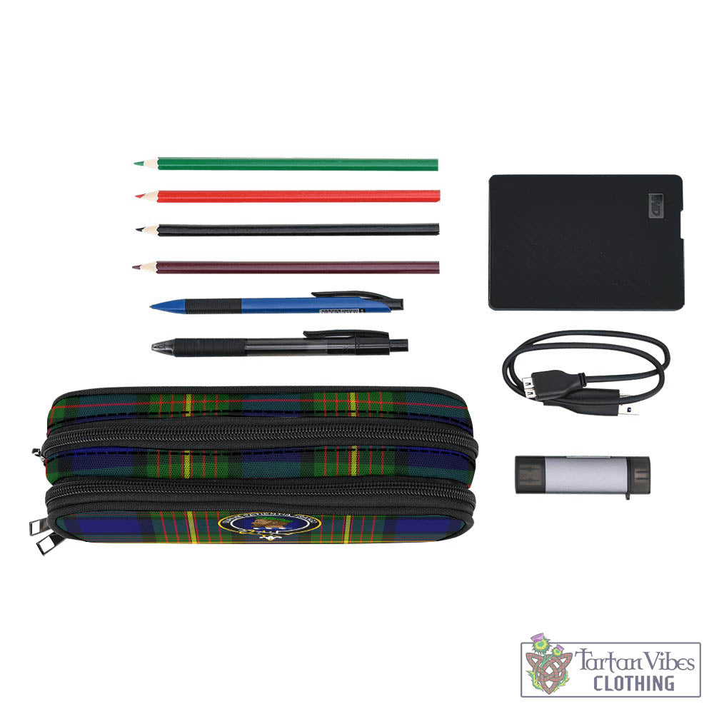 Moore Tartan Pen and Pencil Case with Family Crest - Tartan Vibes Clothing