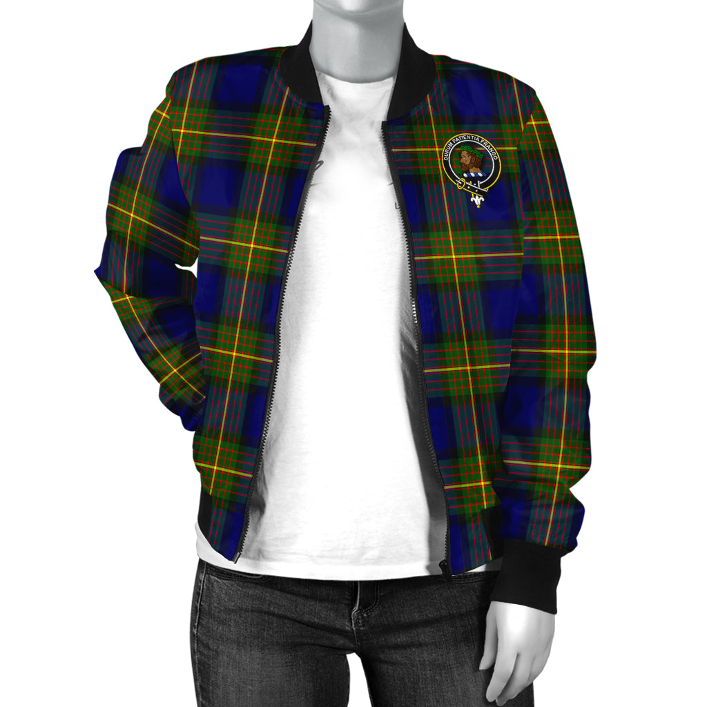 Moore Tartan Bomber Jacket with Family Crest - Tartan Vibes Clothing