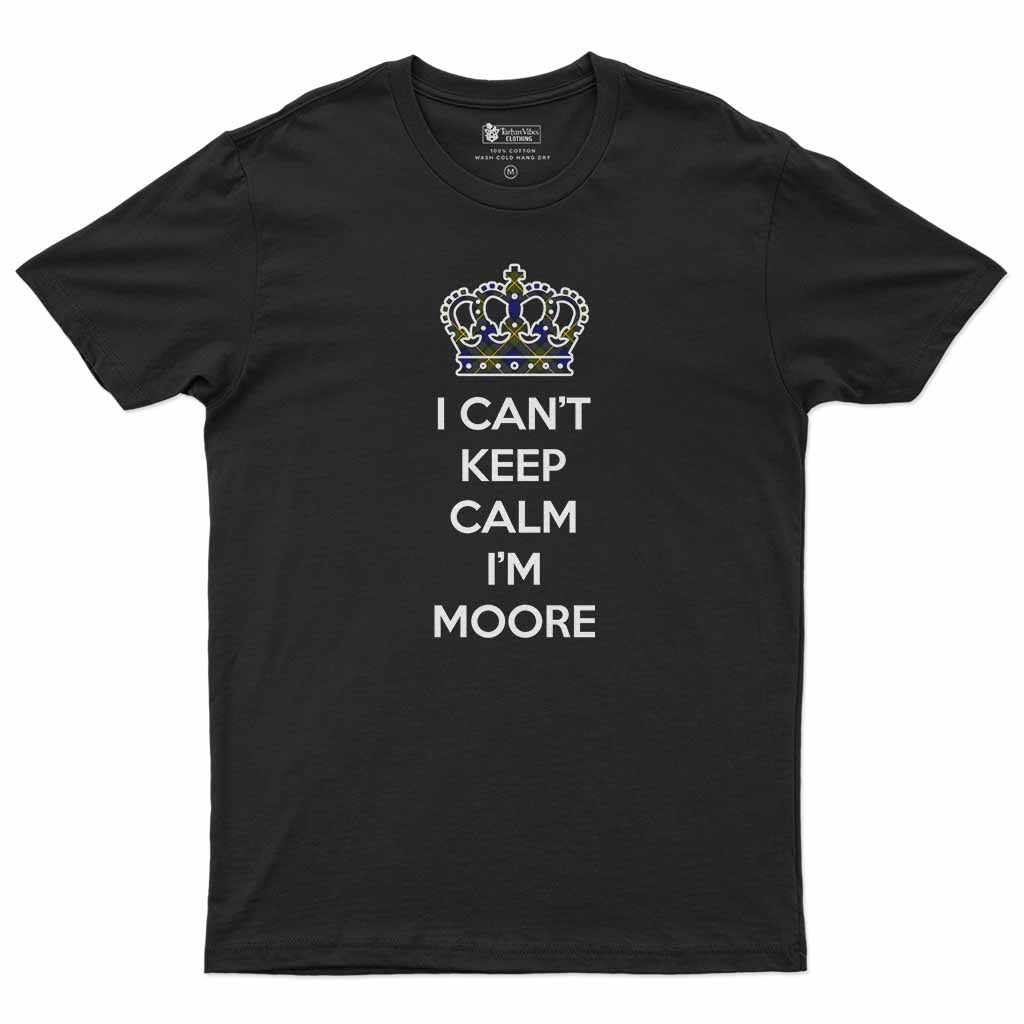 Moore Can't Keep Calm Men's T-Shirt Black - Tartan Vibes Clothing