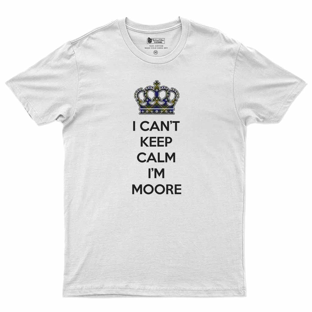 Moore Can't Keep Calm Men's T-Shirt White - Tartan Vibes Clothing