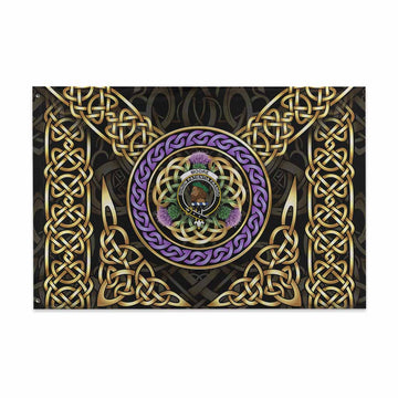 Moore Clan Crest House Flag Celtic Scottish Thistle 48*72 inch (120*180 cm) - Tartan Vibes Clothing
