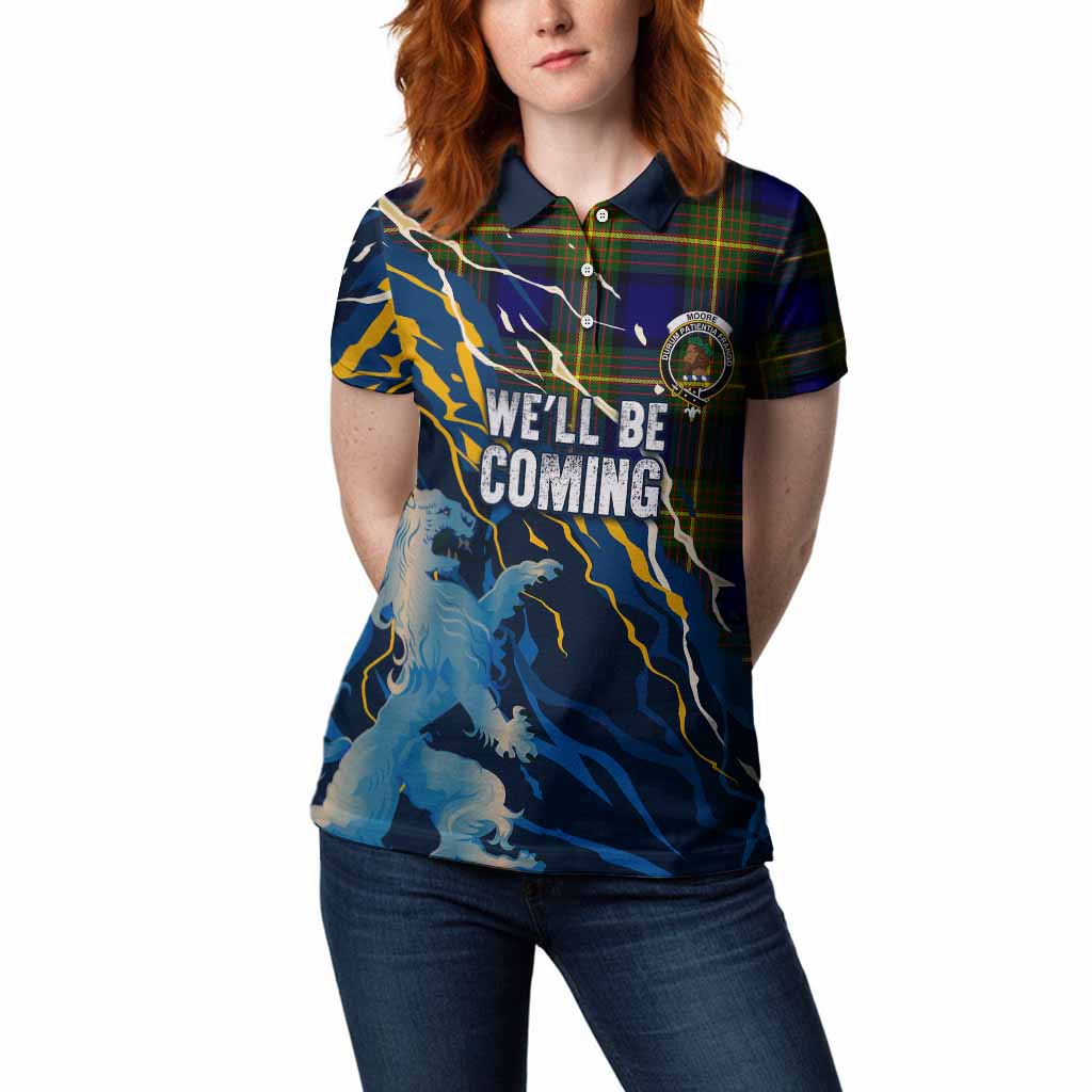 Moore Scotland Tartan Women Polo Shirt WC2026 Football - We'll Be Coming
