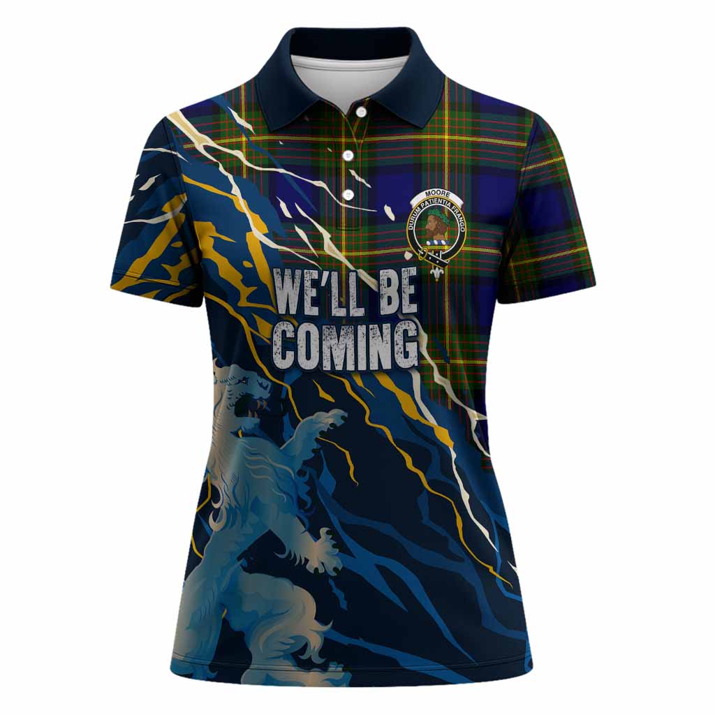 Moore Scotland Tartan Women Polo Shirt WC2026 Football - We'll Be Coming