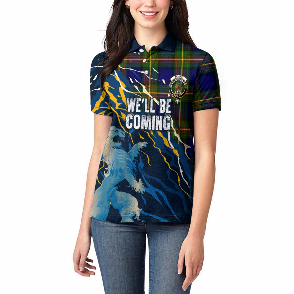 Moore Scotland Tartan Women Polo Shirt WC2026 Football - We'll Be Coming