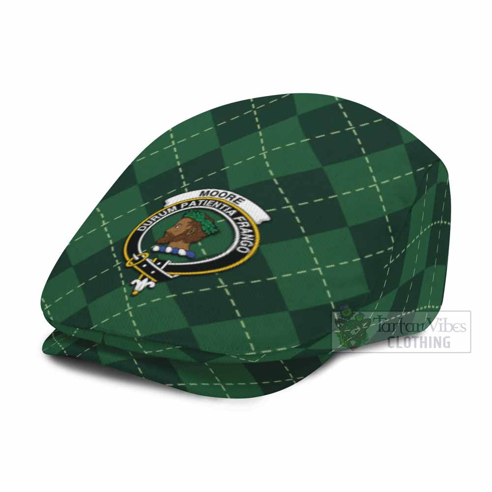 Moore Scottish Family Crest Flat Cap Green Argyle Classic Style - Tartan Vibes Clothing